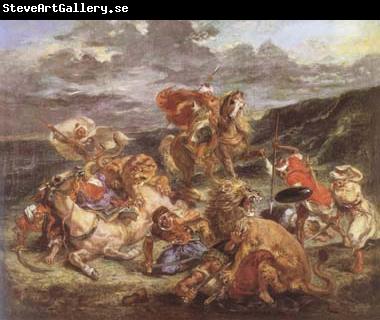 Eugene Delacroix The Lion Hunt (mk09)